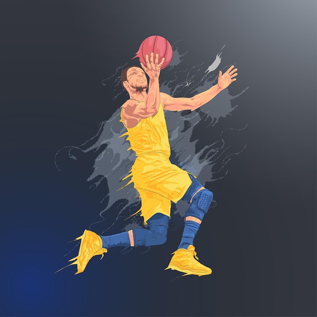 basketbal schot sprong vervorming