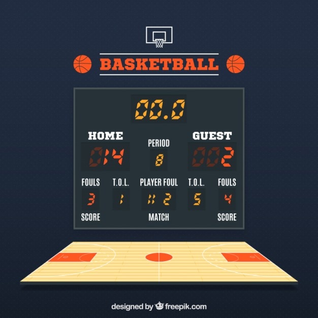 Vector basketbal scorebord