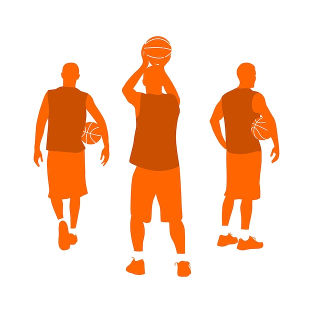 Vector basketbal silhouet vector afbeelding en illustratie