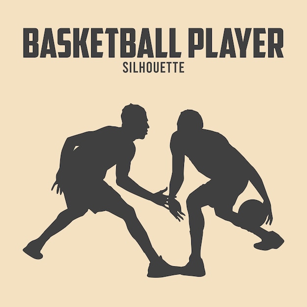 Basketbal silhouet vector Stock Illustratie 09