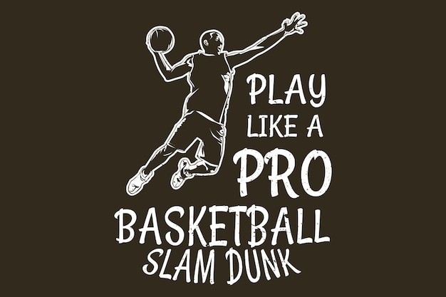 Basketbal slam dunk silhouet ontwerp