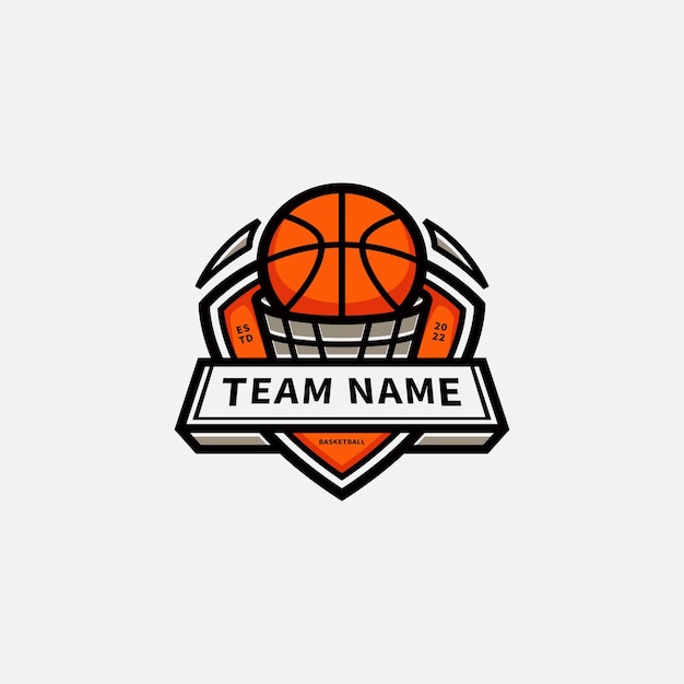 Basketbal sport club embleem badge logo ontwerp inspiratie 2