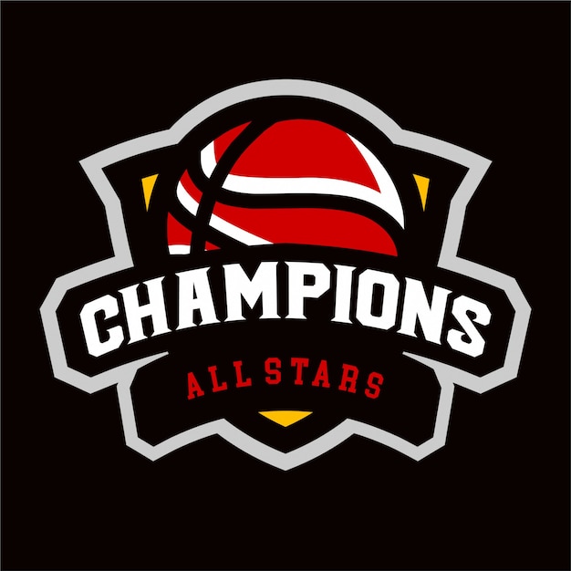 Basketbal sport logo kampioenen