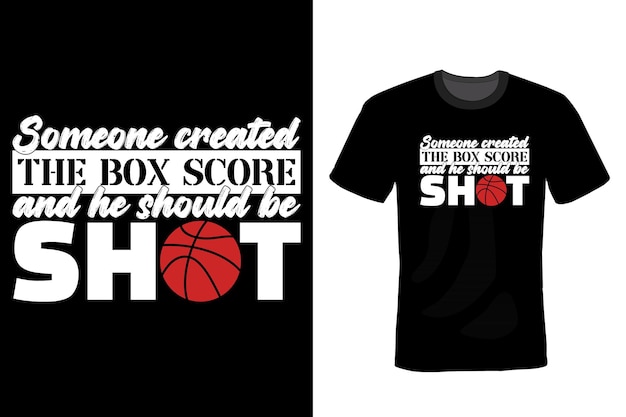 Basketbal T-shirt ontwerp typografie vintage