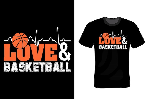 Basketbal T-shirt ontwerp typografie vintage