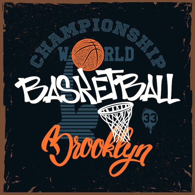 Vector basketbal t-shirt print ontwerp voor apprel.