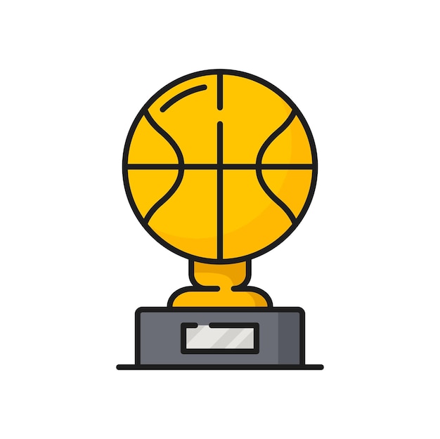 Basketbal trofee beker geïsoleerde sport prijs icoon