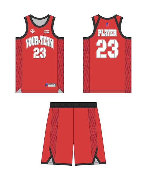 Vector basketbal trui sjabloonontwerp basketbal uniform mockup ontwerp vector sublimatie sport