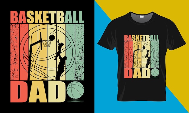 Basketbal typografie T-shirt ontwerp, basketbal vader