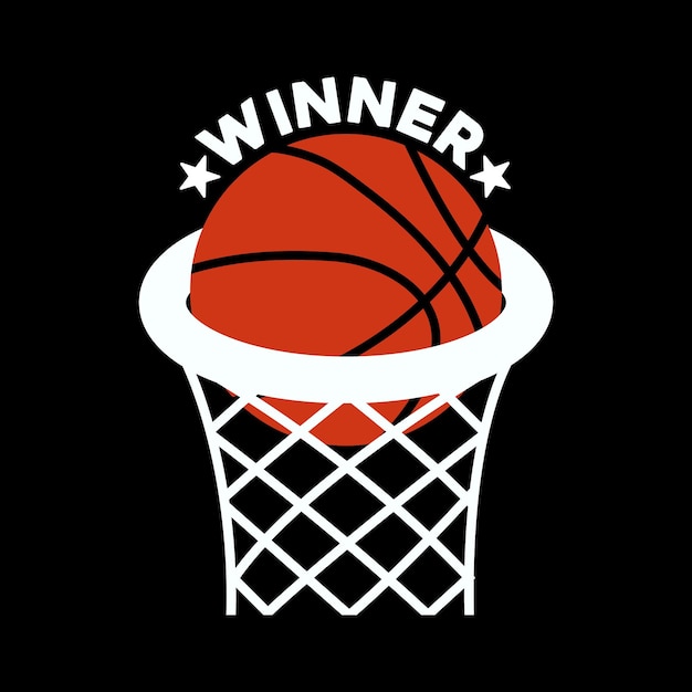 Vector basketbal typografie tshirt ontwerp