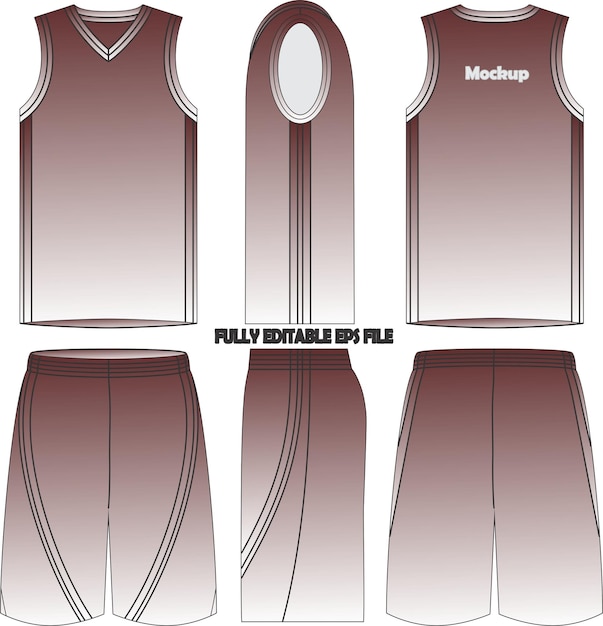 Basketbal Uniform Jersey Shorts Mock ups