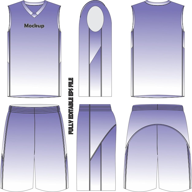 Basketbal Uniform Jersey Shorts Mock ups