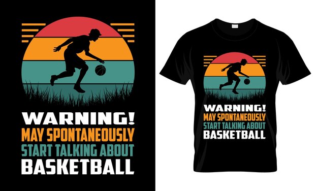 Basketbal vector Vintage typografie basketbal t-shirt ontwerp