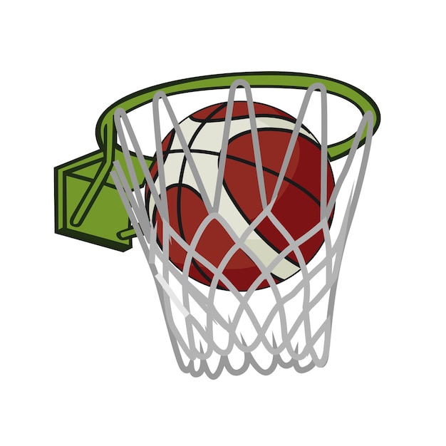 basketbal vorm vector design in de ring