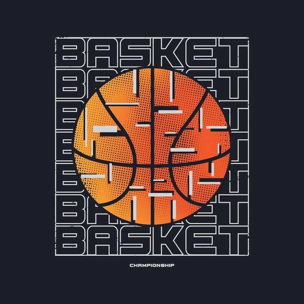 Vector basketbalillustratie typografie voor t-shirt poster logo sticker of kleding merchandise