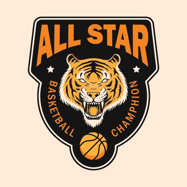 Vector basketball animal sports design