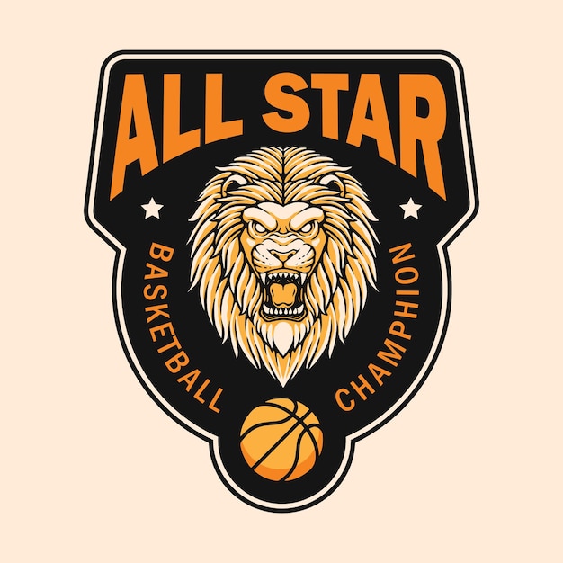 Vector basketball animal sports design