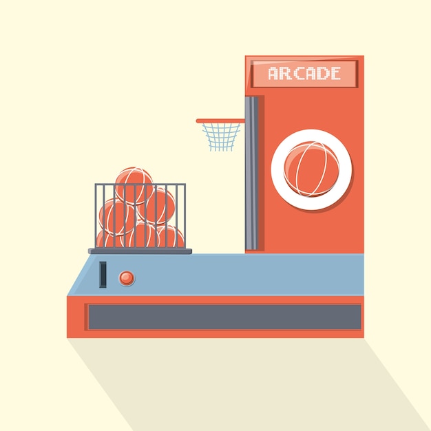 Vector basketball arcade machine icon