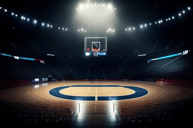 basketball arena 3d rendering