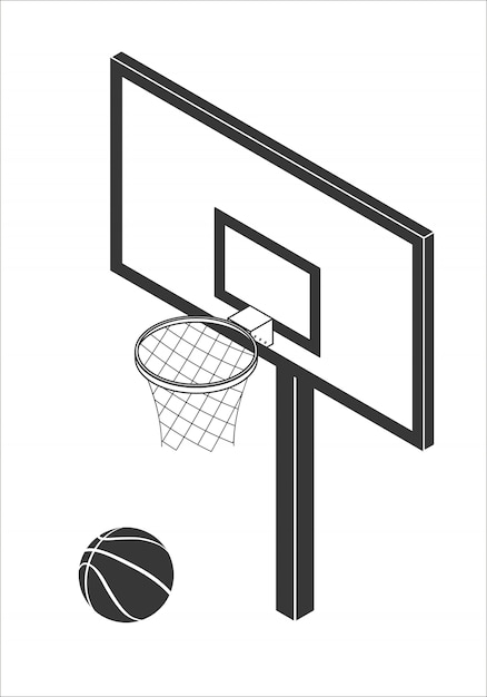 Vector basketball backboard vector illustration