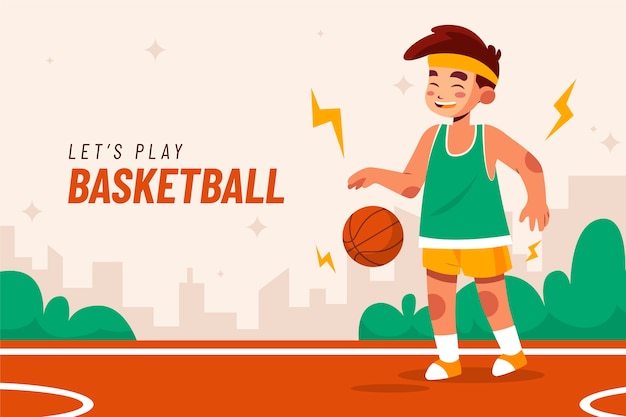 Vector basketball background design