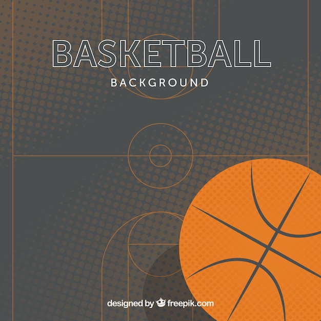 Vector basketball background in flat design