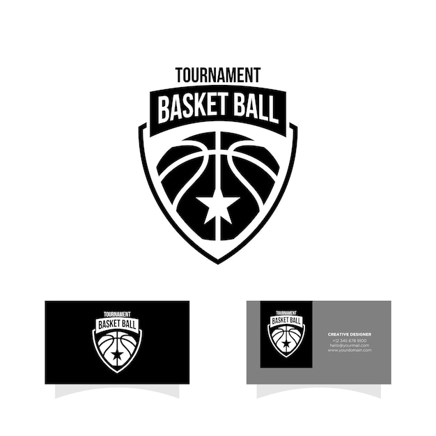 Basketball badge game sport club logo design