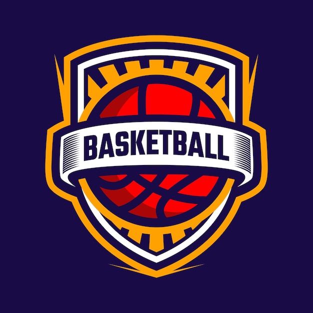 Basketball badge logo