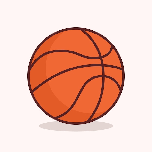 Basketball ball cartoon icon vector illustration Sports icon concept illustration