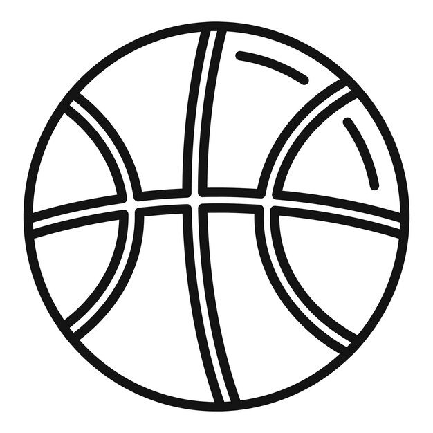 Vector basketball ball icon outline vector gym sport bar fun