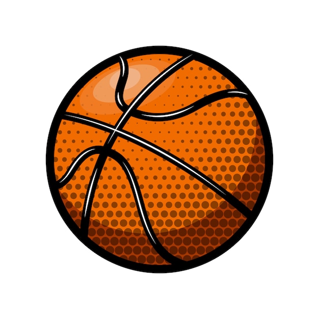 Basketball ball illustration  on white background.  element for logo, label, emblem, sign.  illustration