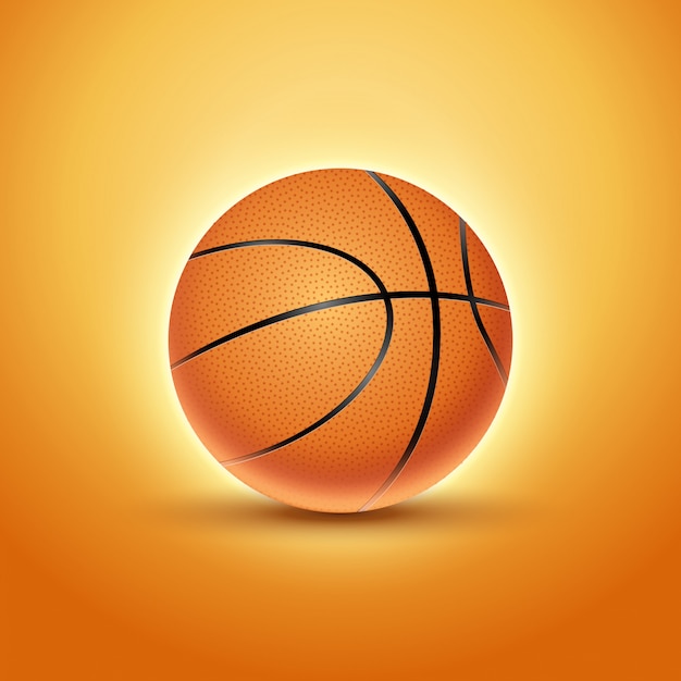 Basketball ball isolated orange icon background. basket ball team illustration design