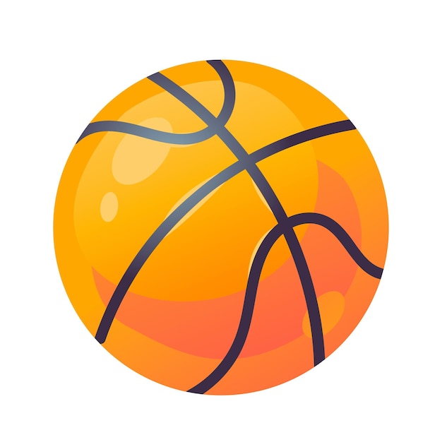 Vector basketball ball isolated vector illustration on a white background.