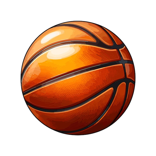 Basketball ball isolated on white background vector