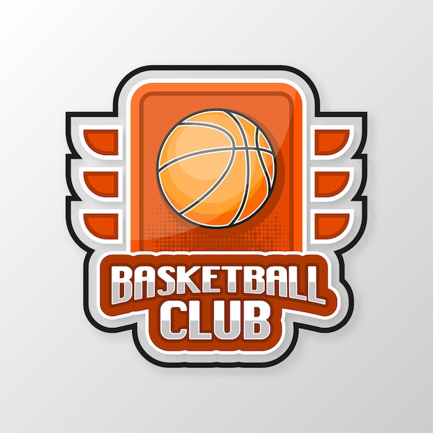 Palla da basket torneo di gioco sportivo squadra della lega e fan club illustrazione vettoriale