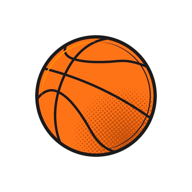 Vector basketball ball on white