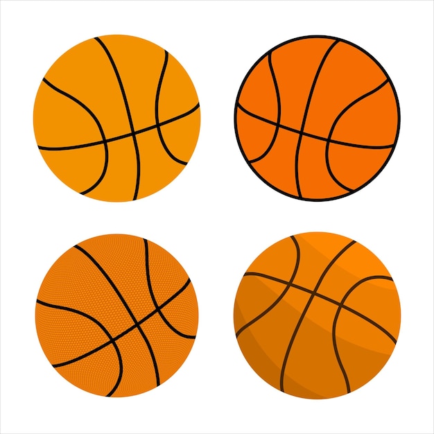 Basketball balls isolated on white background