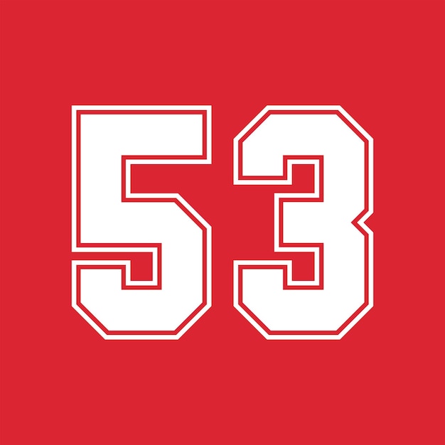 Vector basketball and baseball sport numbers 53