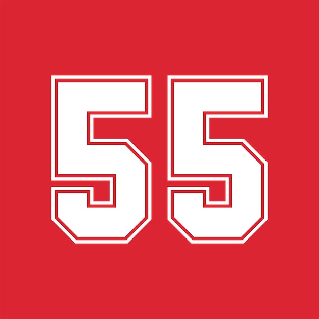 Premium Vector | Basketball and Baseball Sport Numbers 55