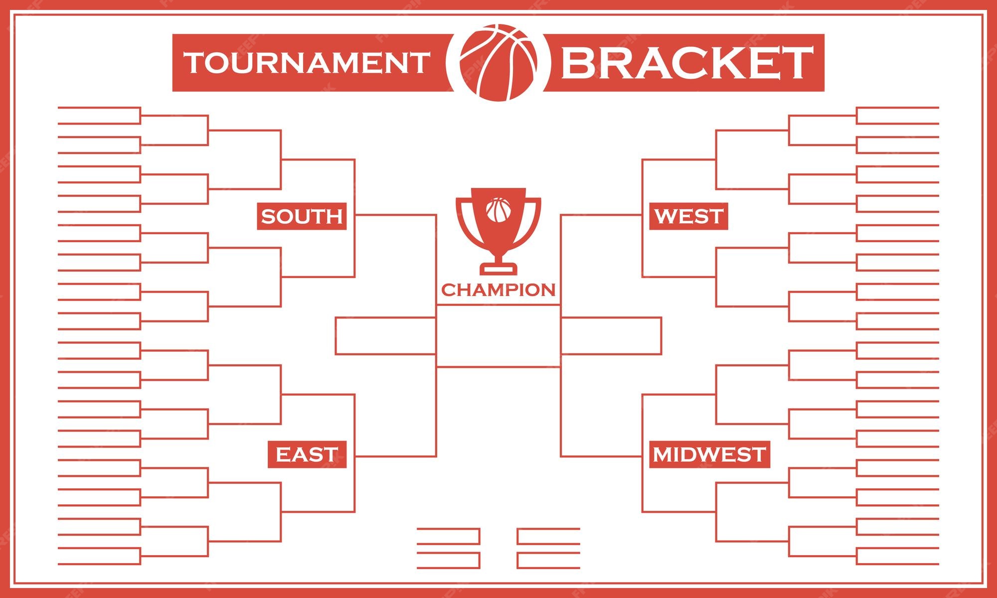 Premium Vector Basketball bracket tournament. blank leaderboard