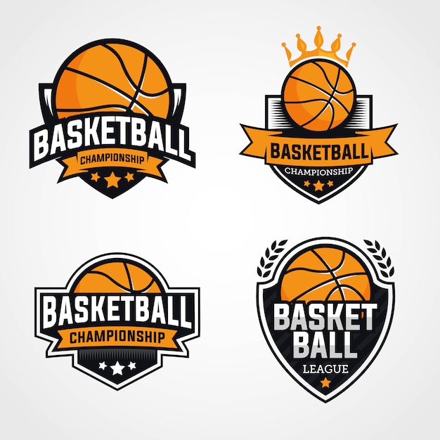 Vector basketball championship logos