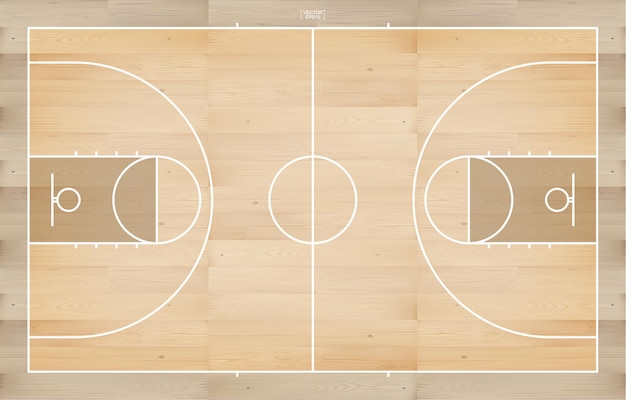 Basketball court background. Basketball field. Vector illustration.