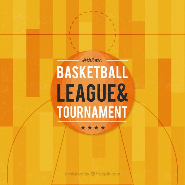 Vector basketball court background in flat design