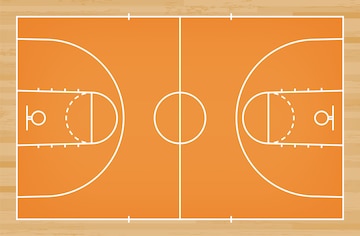 Premium Vector | Basketball court floor with line on wood pattern  background.
