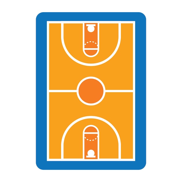 basketball court icon logo vector design template