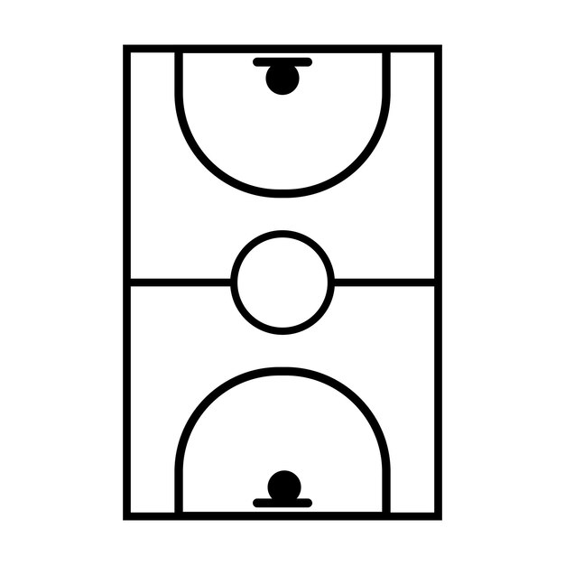 basketball court icon logo vector design template