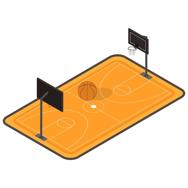 Vector basketball court illustration