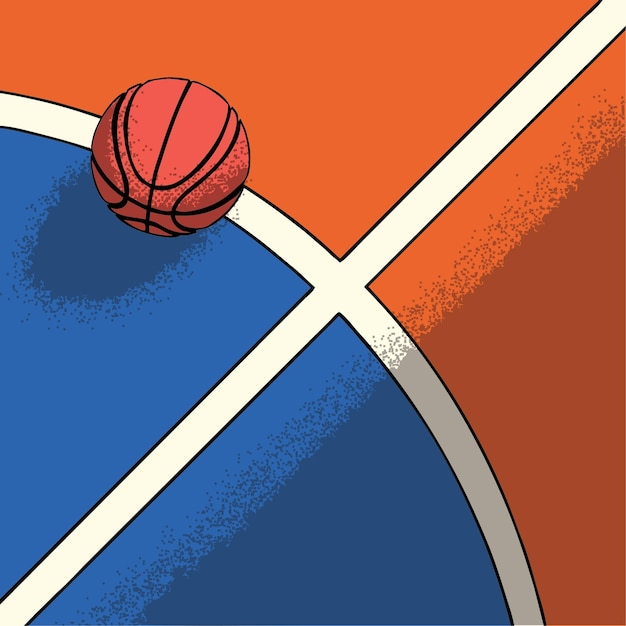 Vector basketball court