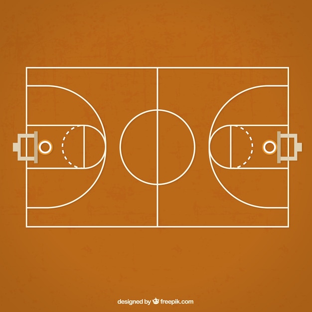 Vector basketball court