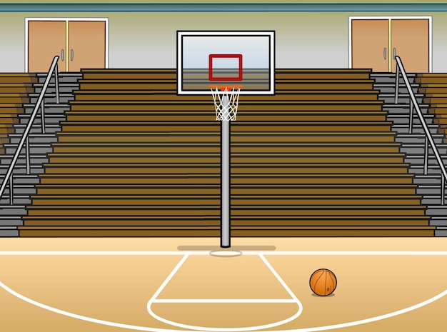 Vector basketball court